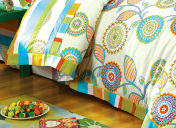 ST7303五彩繽紛(全棉印花床罩四件套)