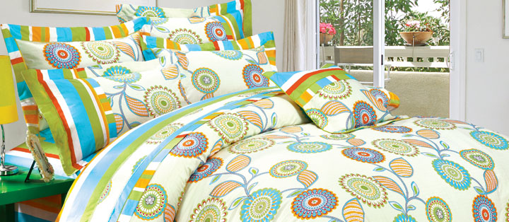 ST7303五彩繽紛(全棉印花床罩四件套)